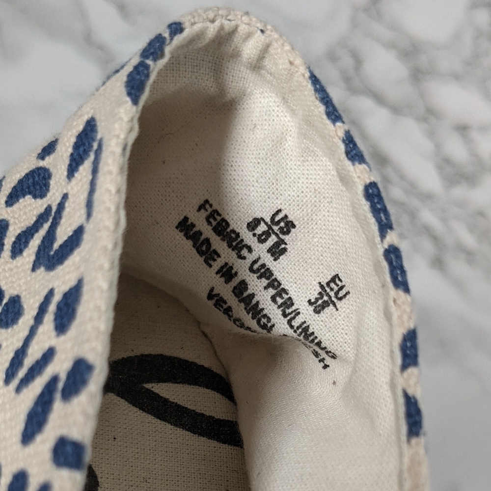 Sam Edelman Verona Blue Leopard Espadrilles Size 8 - Picture 9 of 10